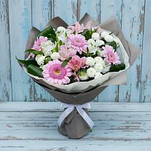 Букет цветов из:  Герберы, Альстромерии и Хризантемы в Березниках