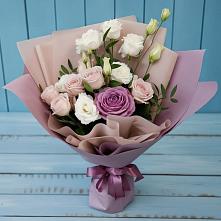 Букет цветов из:  Розы и Лизиантусы в Березниках