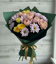 Букет цветов из:  Хризантемы и Розы в Березниках