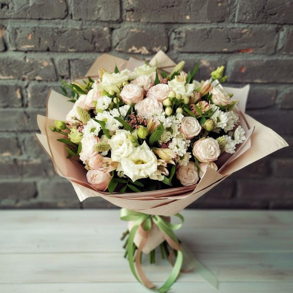 Букет цветов из: Альстромерии, Розы и Хризантемы в Березниках