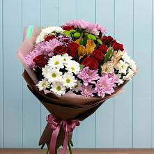 Букет цветов из:  Розы, Хризантемы и Альстромерии в Березниках