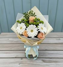 Букет цветов из:  Герберы, Розы и Хризантемы #REPLACE_PRED# Березниках