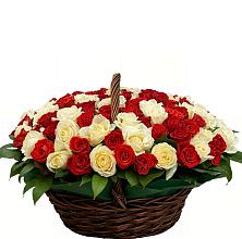Корзина 101 роза #REPLACE_PRED# Березниках Премиум букет из: Розы #REPLACE_PRED# Березниках